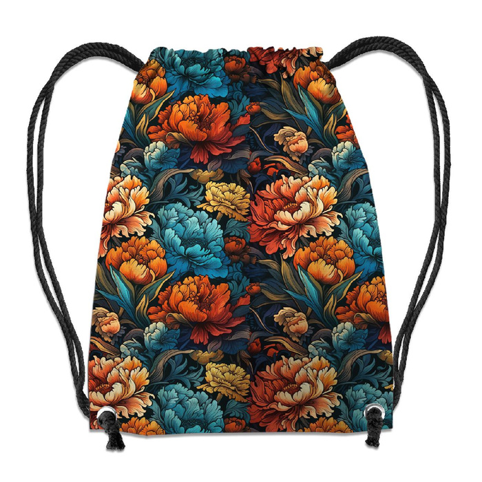 TURNBEUTEL - VINTAGE CHINESE FLOWERS M. 1 - Nähset