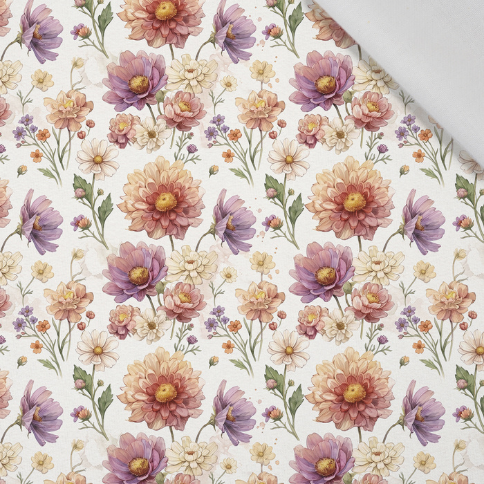 FLOWERS HEDGEHOG FAMILY - Cotton woven fabric