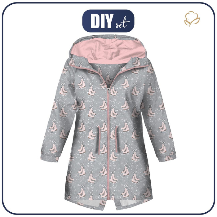 KIDS PARKA (ARIEL) - PINK ICE SKATES (WINTER) - softshell (122/128)
