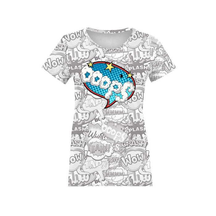 DAMEN T-SHIRT - COMICS / ooops - Single Jersey XL