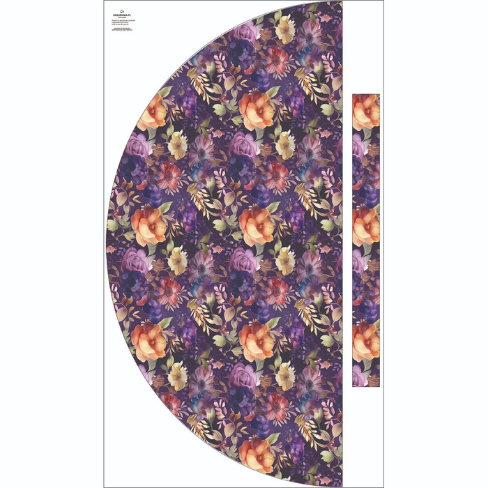 Maxirock Panel - krepp - FLOWERS WZ. 74