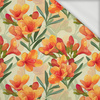 FLOWERS PAPAYA ORANGE WZ. 8 - looped knit fabric