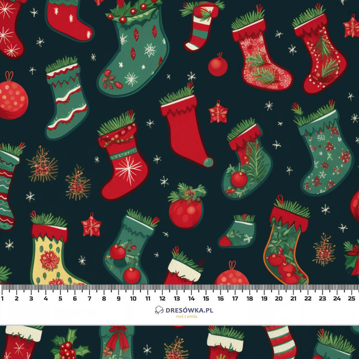 CHRISTMAS SOCKS - Wintersweat angeraut mit Elastan ITY