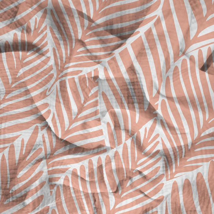 LEAVES WZ. 2 (apricot) - Baumwoll Musselin
