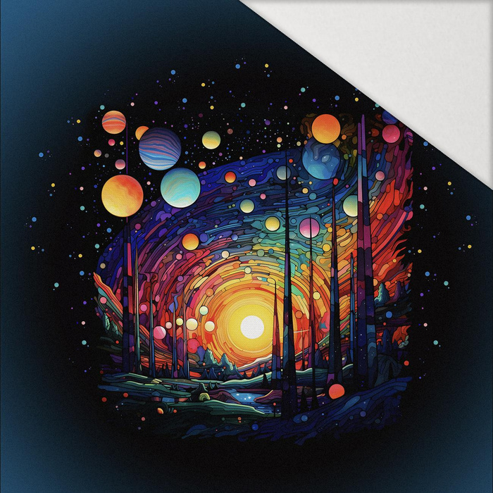 NEON GALAXY WZ.9 - panel (60cm x 50cm) Hydrophobic brushed knit