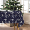 WINTER OWLS / dark blue (WINTER IN PARK) - Waterproof woven fabric