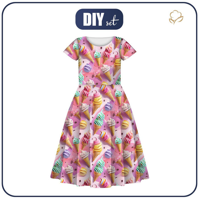 KINDER KLEID "MIA" (146/152) -  SWEETS WZ.16 - Nähset