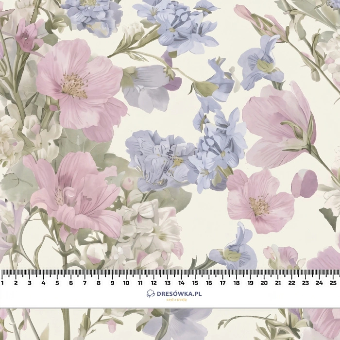 PASTEL FLOWERS WZ. 23 - Minky plush
