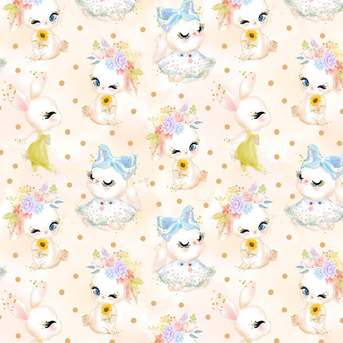 BUNNIES PAT. 2 (CUTE BUNNIES) - Nylon fabric Pumi