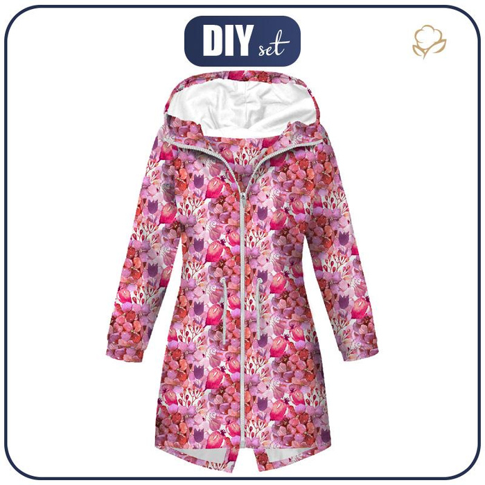 WOMEN'S PARKA (ANNA) - FLOWERS MIX (IN THE MEADOW) - softshell S