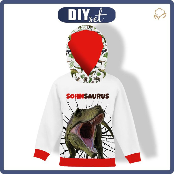 KID'S HOODIE - SOHNSAURUS - looped knit fabric (86/92)