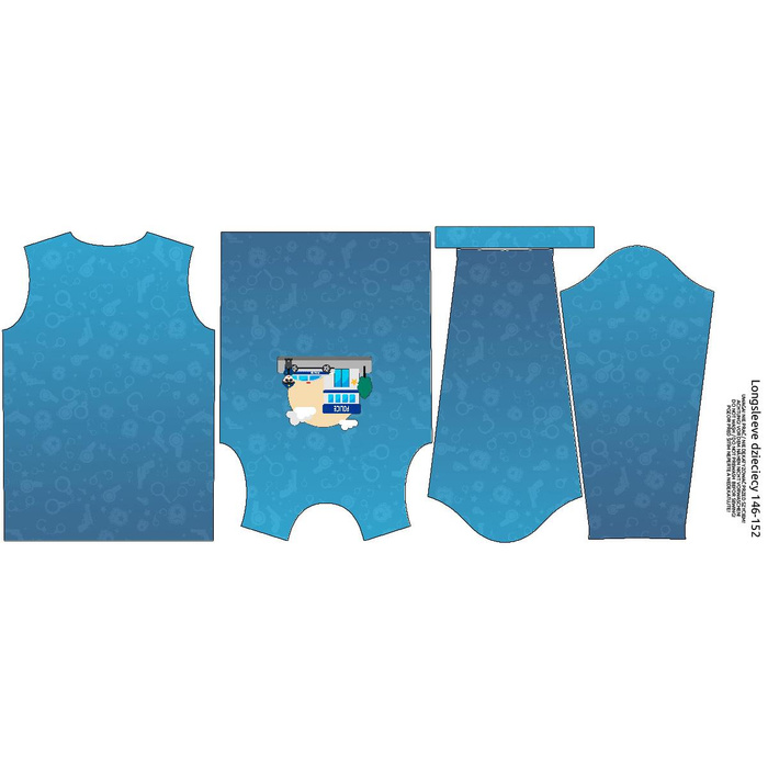 LONGSLEEVE - POLIZEI / blau - Single Jersey (98/104)