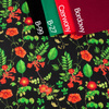 MINI RED GARDEN (PARADISE GARDEN)  - looped knit fabric with elastane