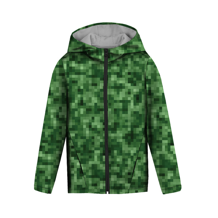 KINDERJACKE DINO (ZOE) - PIXEL MS.2 / olive - Nähset (146/152)