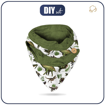 BUTTON SCARF - DINO PLANTS - sewing set