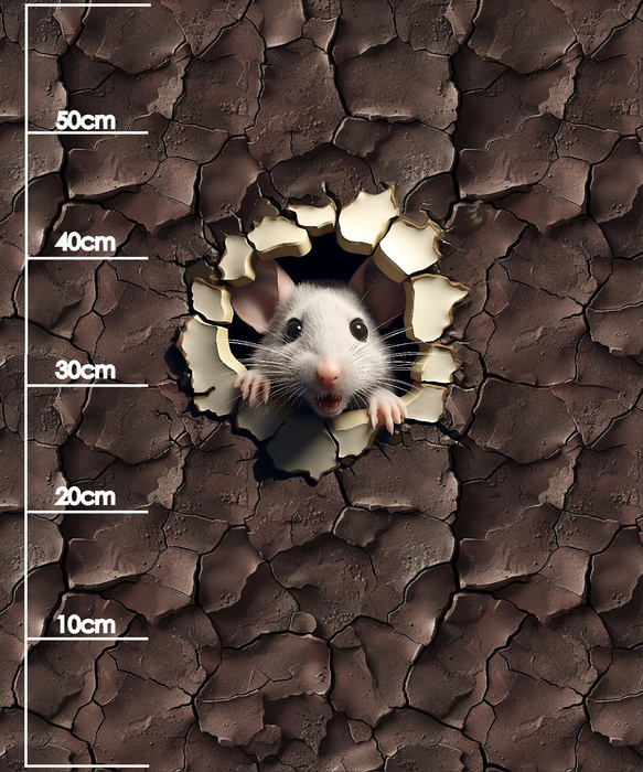 ANIMALS CRACKED wz.6 (MOUSE) - panel (60cm x 50cm) 