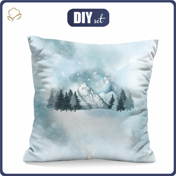 PILLOW 45X45 - TREES AND MOUNTAINS (WINTER IN THE MOUNTAIN) - sewing set