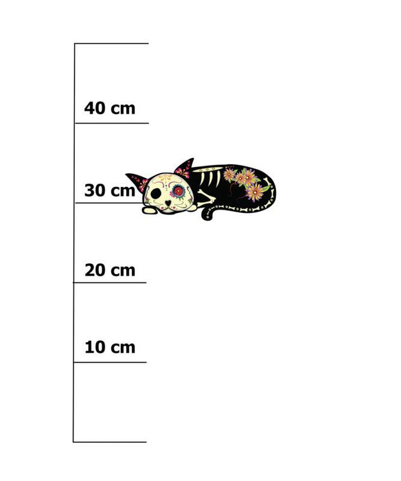 SLEEPING CAT CARLA (DIA DE LOS MUERTOS) - panel 50cm x 60cm