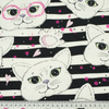 CATS IN GLASSES / pink - single jersey with elastane TE210