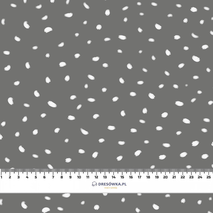 WHITE TRACES / dark grey (MAGICAL CHRISTMAS FOREST) - brushed knitwear with elastane ITY