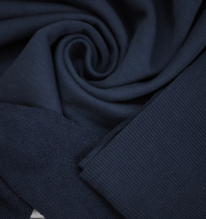 Looped knit fabric HEAVY 400g - NAVY