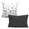 DECORATIVE PILOWS - GREY SNOWFLAKES