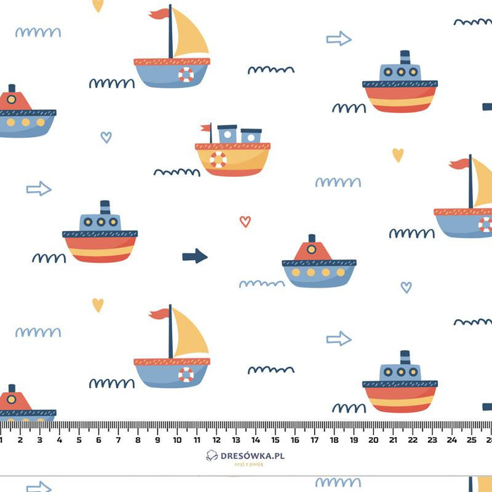 SHIPS pat. 2 / white (ADVENTURE BEGINS)