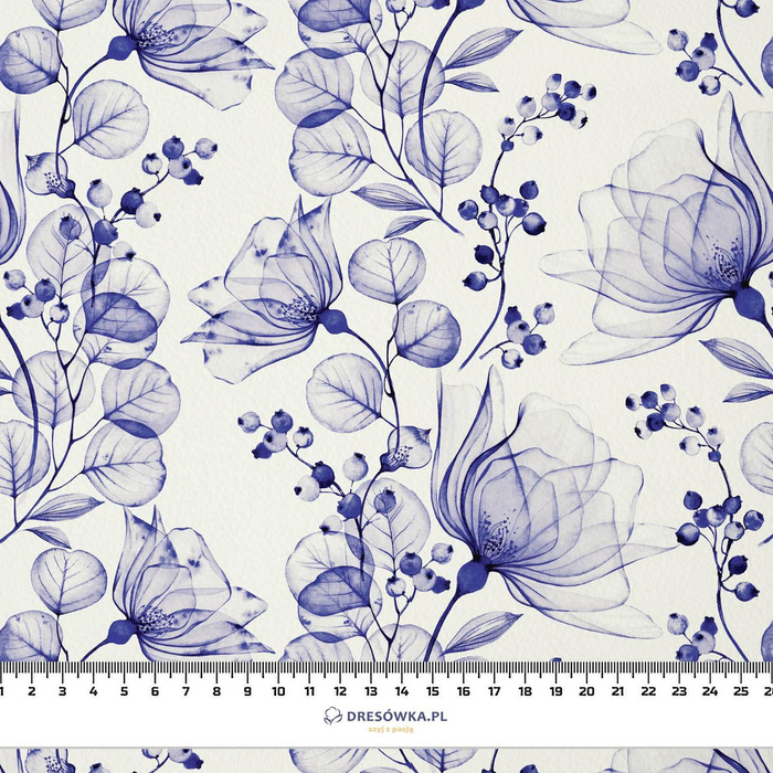 FLOWERS pat. 4 (Very Peri) - looped knit fabric