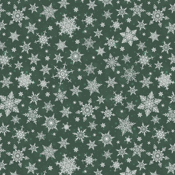 SNOWFLAKES PAT. 2 / bottled green- Upholstery velour