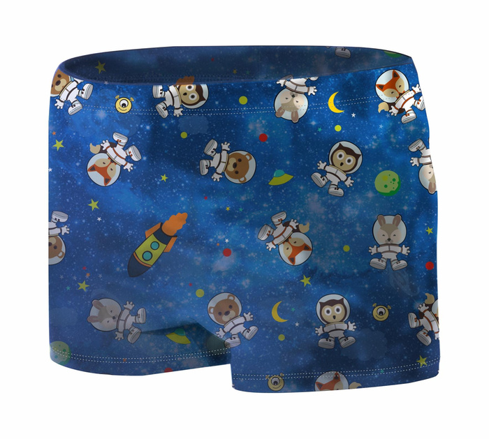 Boy's swim trunks - ANIMALS IN SPACE pat. 2 122-128