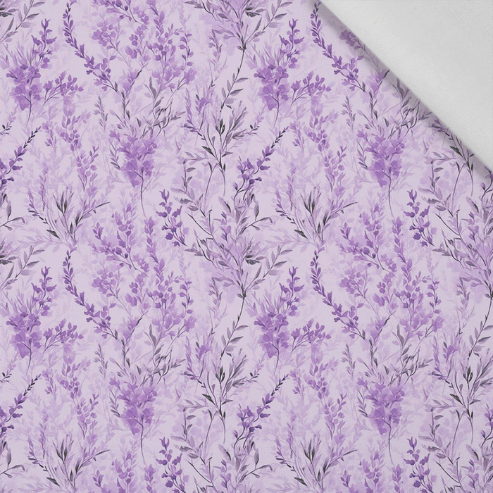 DIGITAL LAVENDER / FLOWERS - tkanina wiskozowa