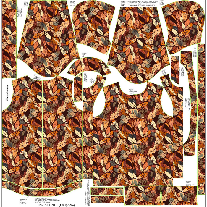 KIDS PARKA (ARIEL) - AUTUMN TIME PAT. 4 - sewing set (122/128)