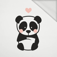 PANDA / PALE PINK size "S" 30x45 cm - white (front) - panel looped knit