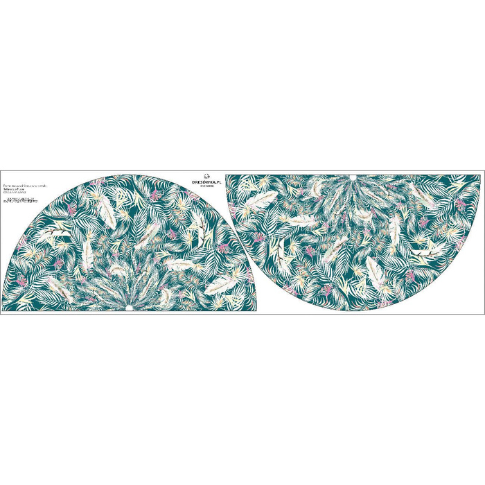 LEAVES AND FEATHERS - panel pro kruhovou sukni M