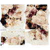 Bardot neckline blouse (SOFIA) - WATERCOLOR FLOWERS PAT. 4 - sewing set M
