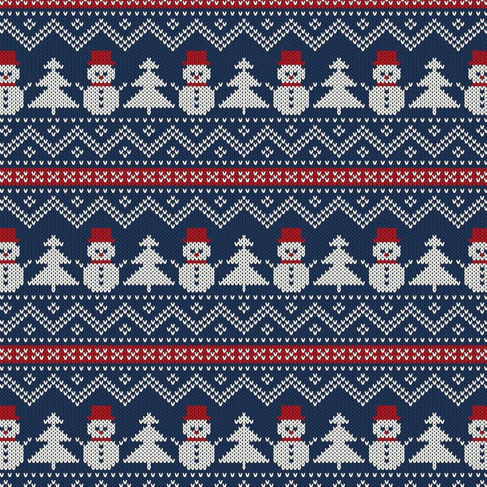 SNOWMEN WITH CHRISTMAS TREES - brushed knitwear with elastane ITY