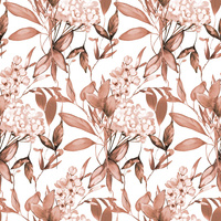 FLOWERS WZ.11/ Mocha Mousse - Wasserabweisende Webware