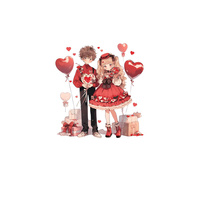 ANIME COUPLE PAT. 1 -  PANEL (60cm x 50cm) brushed knitwear with elastane ITY