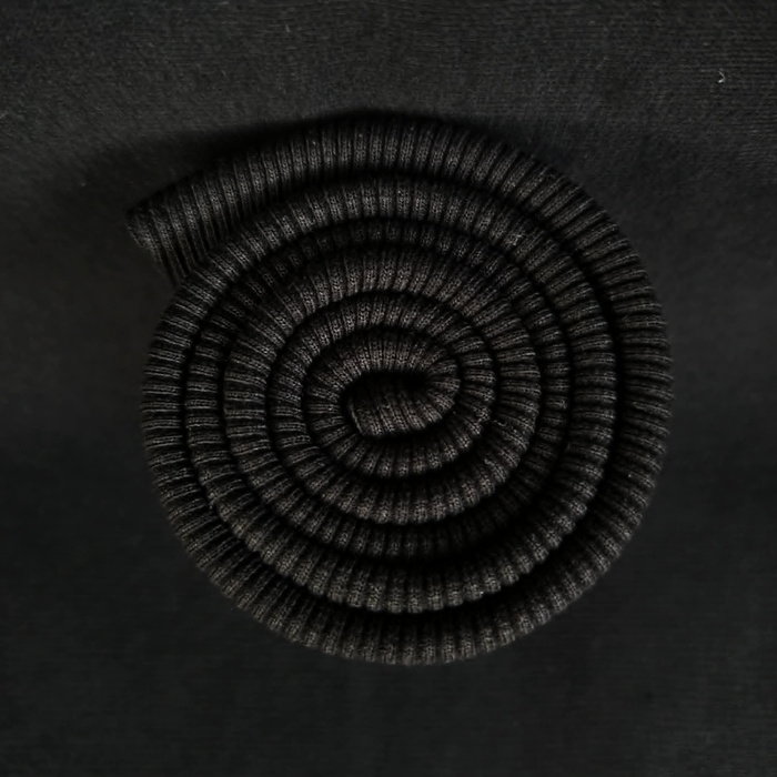 HEAVY Elastisches Rippbündchen 500g - SCHWARZ