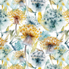 WATERCOLOR DANDELION PAT. 4 - Viscose jersey