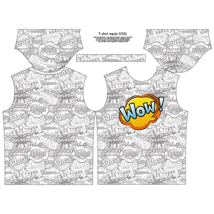 PÁNSKÉ TRIČKO - KOMIKS / wow - single jersey XL
