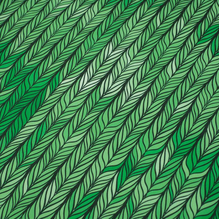 BRAID / green - Waterproof woven fabric