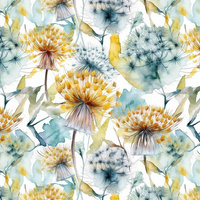 WATERCOLOR DANDELION VZ. 3 - single jersey