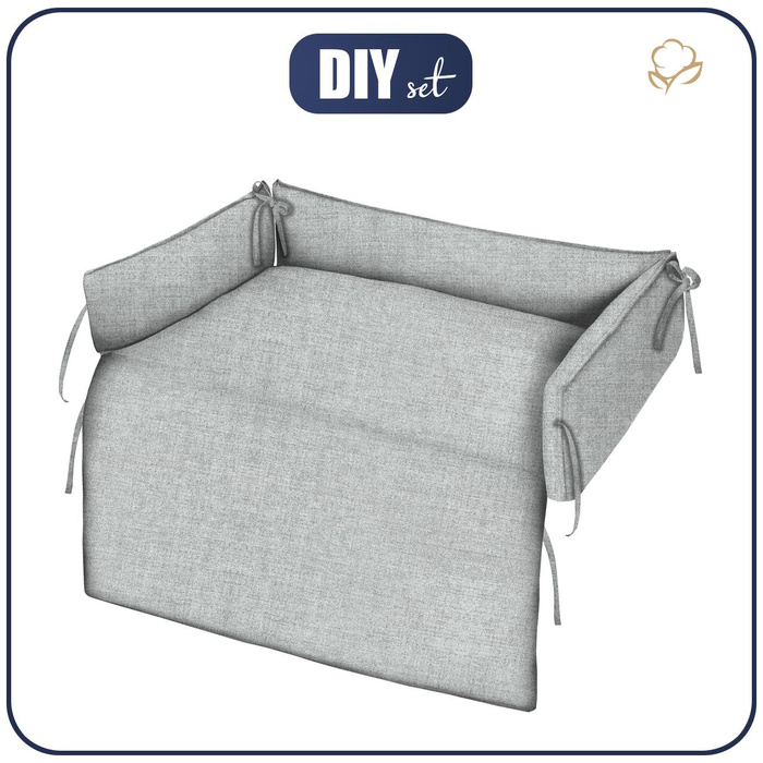 ANIMAL BED - LINEN / light grey - sewing set - L