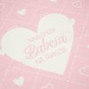 CUSHION PANEL - Najlepsza Babcia na Świecie/ hearts and rhombuses- HOME DECOR PREMIUM 