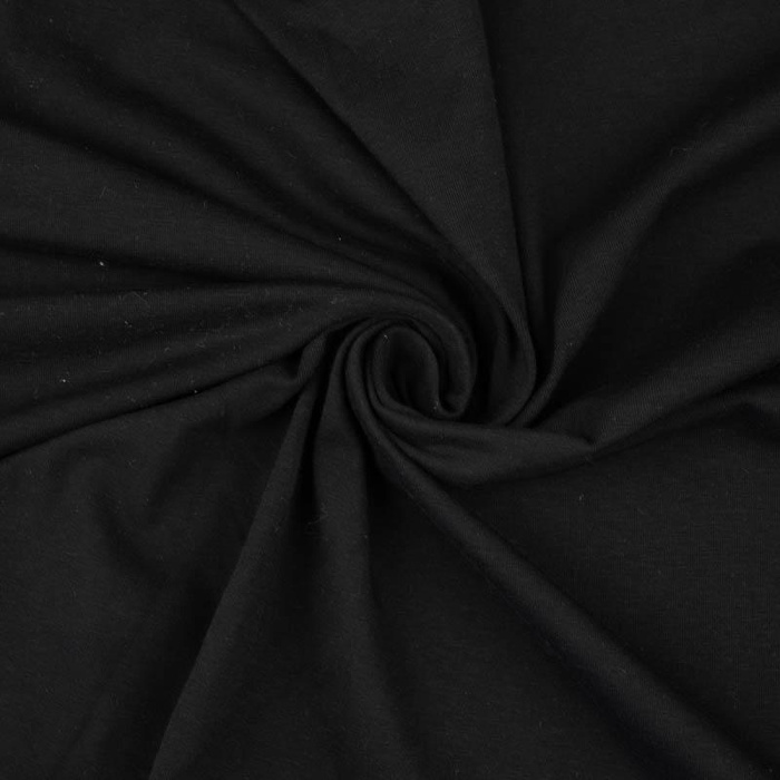 Single jersey z elastanem 210g - CZARNY (D-16)