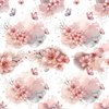 BUTTERFLY & FLOWERS WZ. 18 - Slub Weave