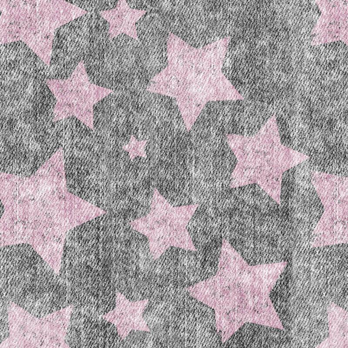 PINK STARS / vinage look jeans (grey) - Cotton woven fabric