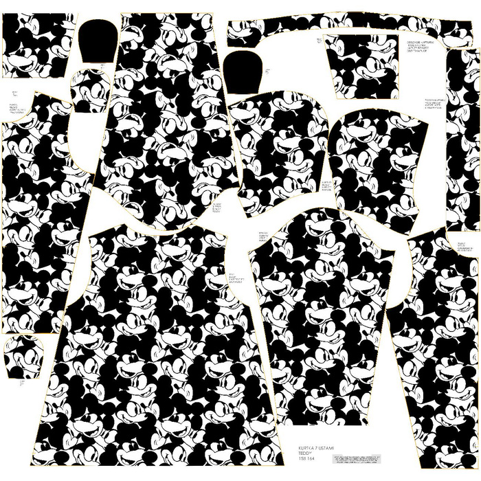 KIDS JACKET TEDDY (ZOE) - MOUSE PAT. 8 - sewing set (158-164)