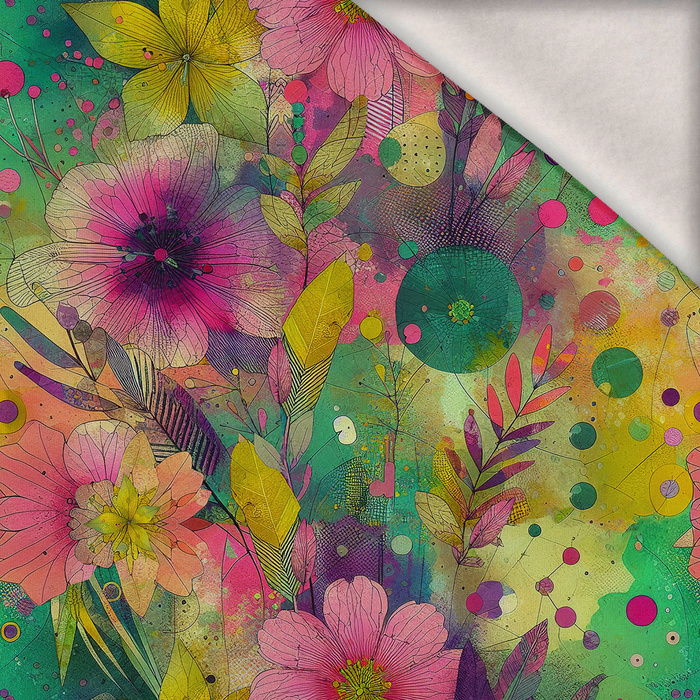 FLORAL REVERIE WZ. 11 - brushed knitwear with elastane ITY